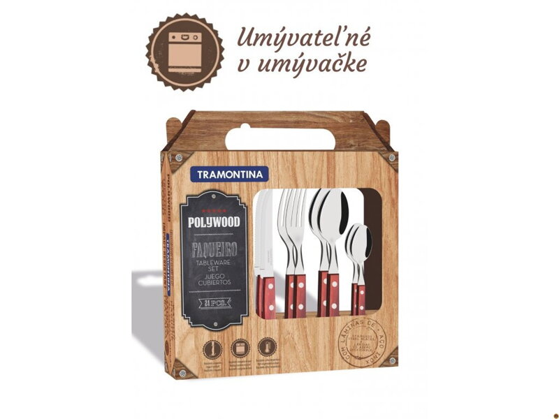 Tramontina Polywood - set BBQ príborov 24 ks - červený Tramontina Polywood - set BBQ príborov 24 ks - červený
